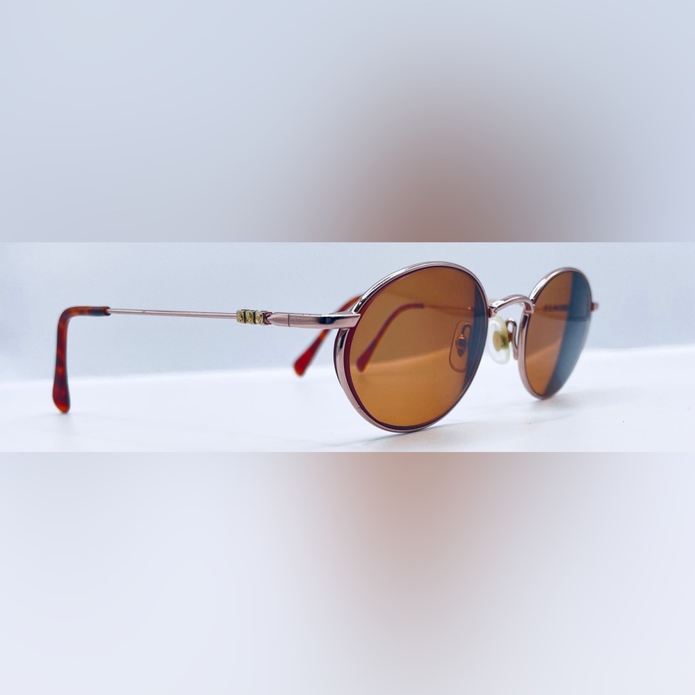 Vintage Shiseido Tortoise Gold Oval Sunglasses Frames Only